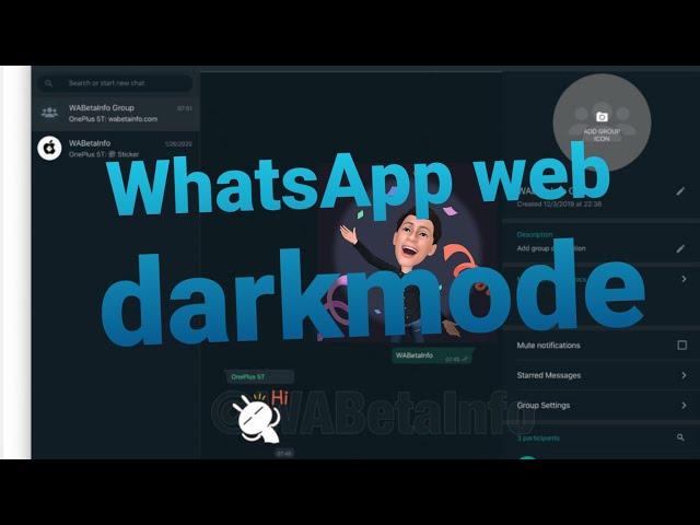 WhatsApp web dark mode manual