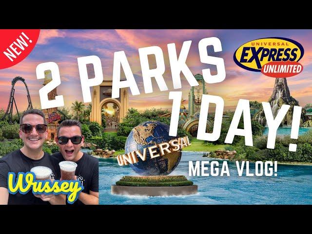 Universal Studios & Islands of Adventure Two Parks ONE Day! | VelociCoaster First Ride | Vlog Day 19