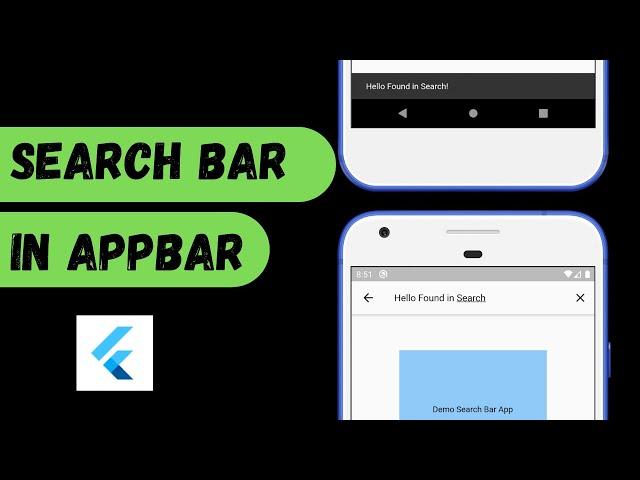 How to get Search Bar in Appbar | Appbar in Flutter | Flutter Tutorials