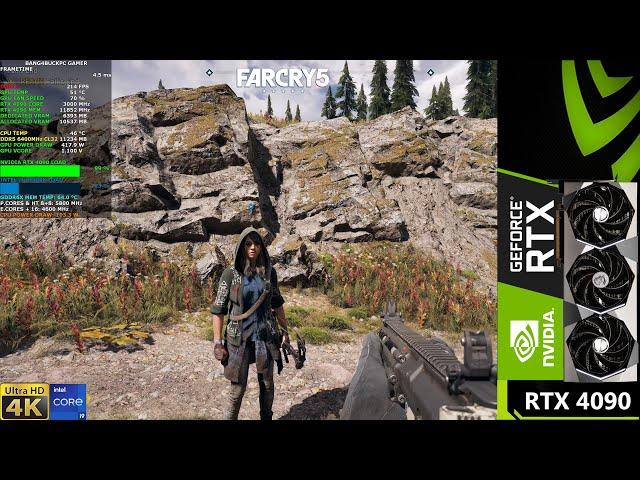 Far Cry 5 Ultra Settings, HD Textures 4K | RTX 4090 | i9 13900K 5.8GHz