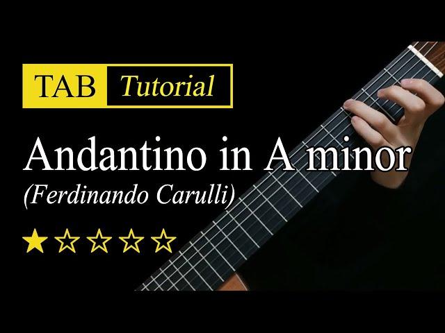 Andantino in Am (F. Carulli) - Guitar Lesson + TAB