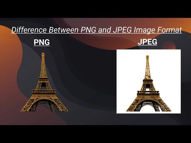 Difference Between PNG and JPEG Image Format || English Explanation