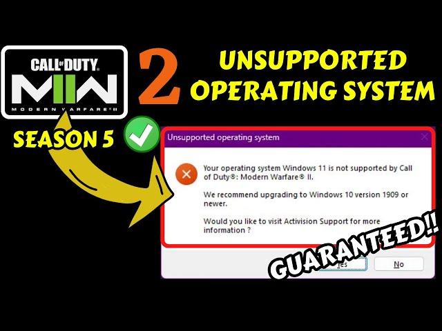 Call of Duty MW2 Unsupported operating system Fix