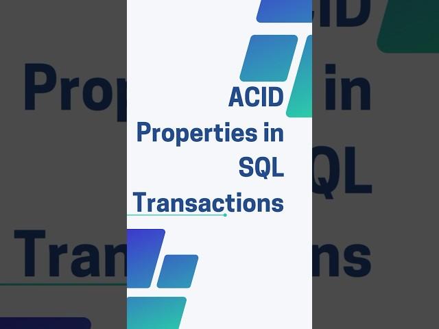 ACID properties of SQL Transactions || ACID properties in DBMS