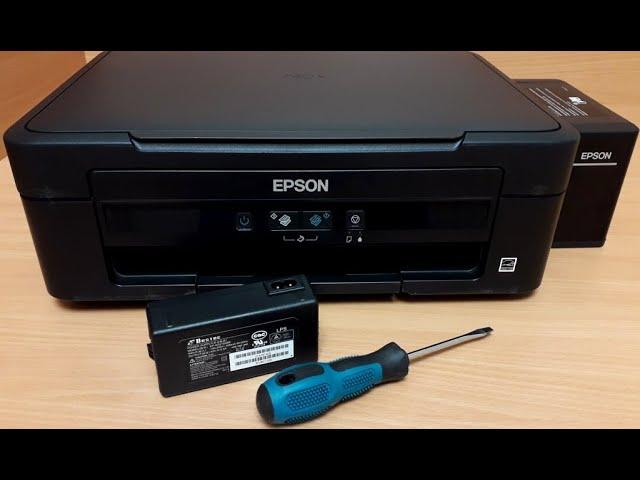 КАК СНЯТЬ БЛОК ПИТАНИЯ EPSON L210, L220, L222, L350, L382, L486. Инструкция.