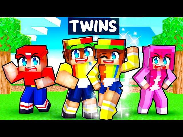 Playing Minecraft With My TWIN SISTER!