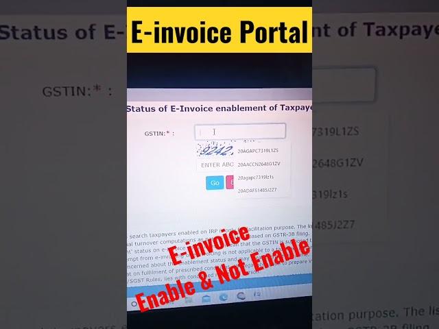 How to Check E-invoice enable or not enable... #einvoice #how #gst #einvoicing #short  #enable