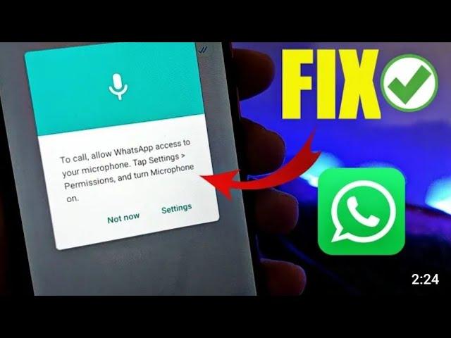 To video call allow whatsapp|| access to your microphone || whats app video call problem in kannada