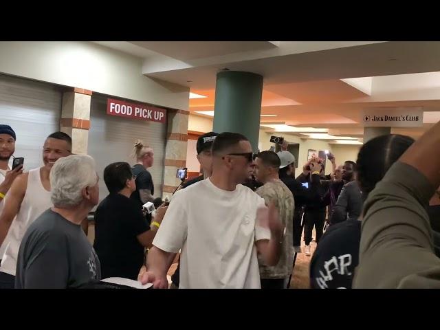 NATE DIAZ & JORGE MASVIDAL BACKSTAGE BRAWL after the PRESS CONFERENCE