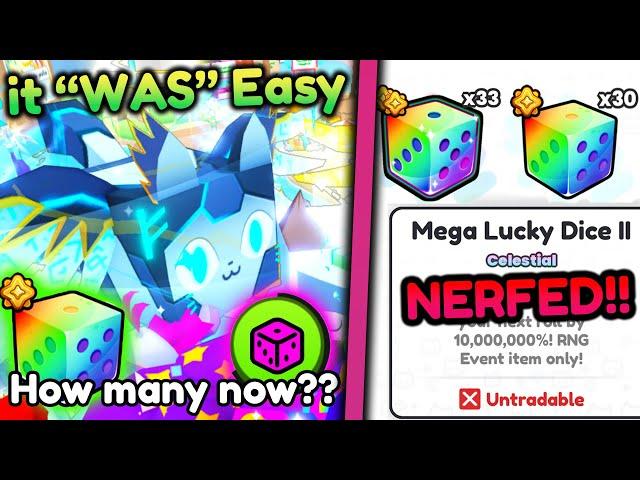 Mega Lucky Dice Got Nerfed Hard!! in Pet Sim 99 Lets Test it