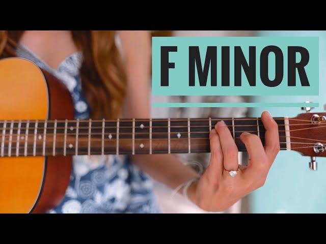 F minor (Fm) Chord - 3 ways! | Beginner Guitar Lesson