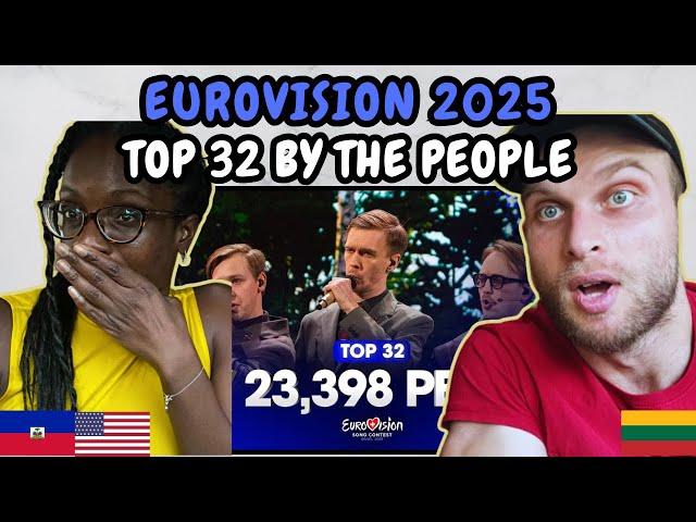 REACTION TO Eurovision 2025: Top 32 by 23,398 People | FIRST TIME WATCHING