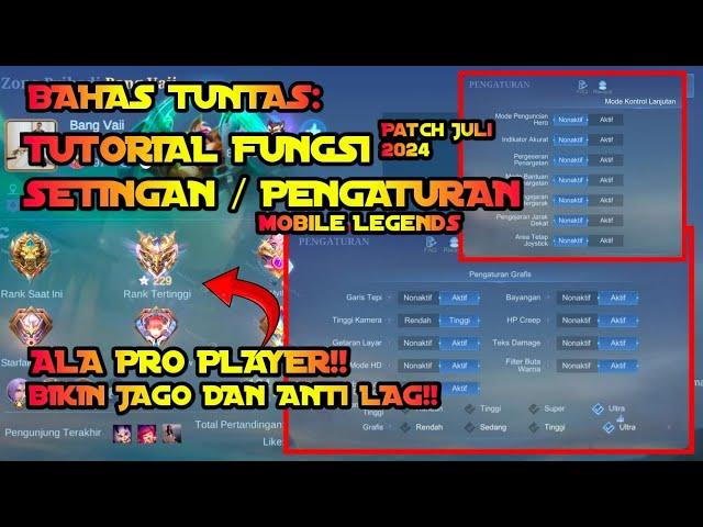 TUTORIAL SETTING PENGATURAN KONTROL MOBILE LEGENDS TERBARU 2024 (Mengatasi Lag Mobile legends)