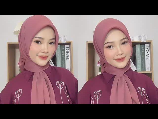 Tutorial Hijab SEGI EMPAT Polly Cotton  #segiempat #hijab #tutorial