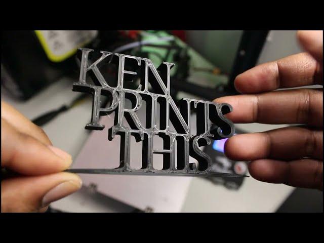 3D Printed "Ken Prints This" Plaque in ALL CAPS