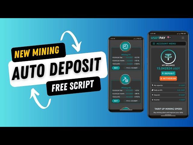 USDT Mining Free Script Download Link With Complete Admin Panel|| Free USDT source Code