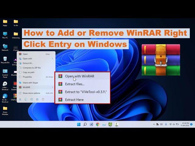 How to Add or Remove Missing WinRAR Entry in the Right-Click Context Menu | Windows 11/10