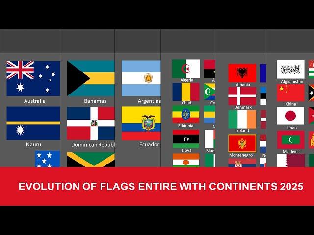 Evolution of Flags Entire with Continents 2025