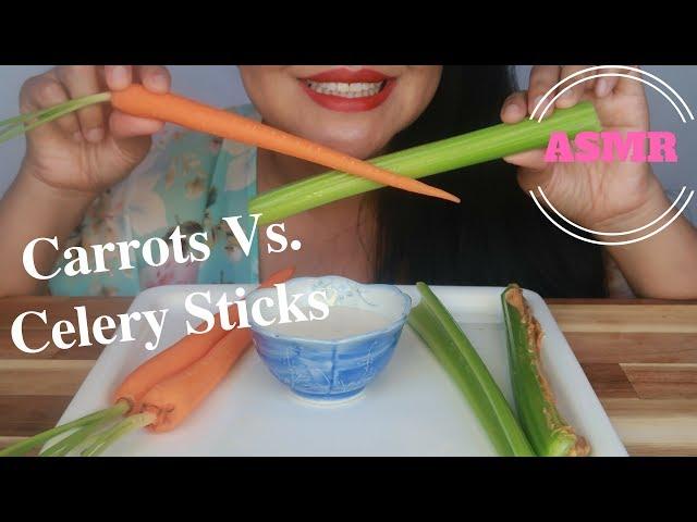 ASMR - Carrots VS. Celery - Who Crunched It Better? - Request  (No Talking)