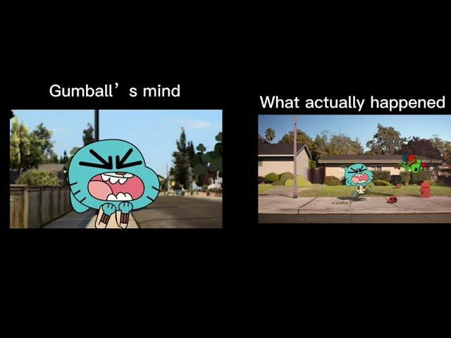 The downer Gumball’s mind vs What actually happened #theamazingworldofgumball