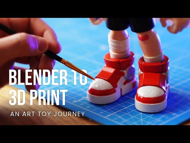 How I Made My First Art Toy: Blender, 3D Printing, and Painting Process