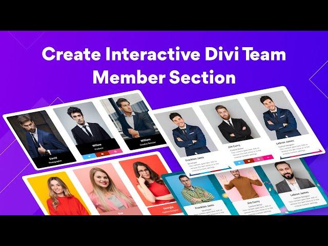 How to Create Interactive Divi Team Member Section | Divi Essential