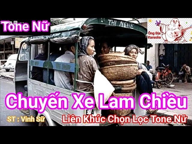 Liên Khúc Chuyến Xe Lam Chiều Karaoke Tone Nữ -Nhạc Sống Dể Hát