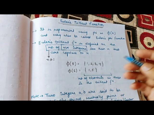 Euler's Toitient Function in Cryptography and Network Security