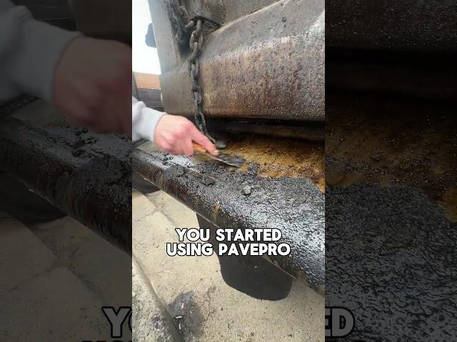 Cleaning hardened asphalt is difficult and exhausting until you start using PavePro. #asphaltlife