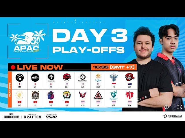 Live Now! 𝐏𝐆𝐒 𝐀𝐏𝐀𝐂 𝐐𝐔𝐀𝐋𝐈𝐅𝐈𝐄𝐑𝐒 𝟐𝟎𝟐𝟒 𝐏𝐇𝐀𝐒𝐄 𝟏 | PLAY-OFFS DAY 3