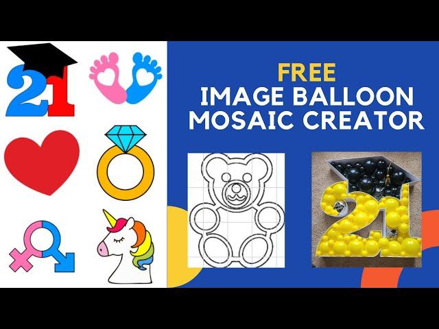 Create Balloon Image Mosaic | FREE Template | DIY | How To Make | Tutorial