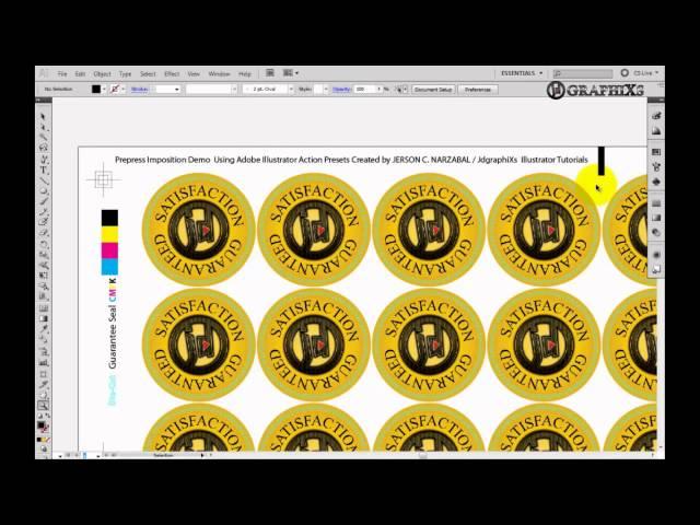 Adobe Illustrator: Actions Presets Tutorials (PrePress Imposition)
