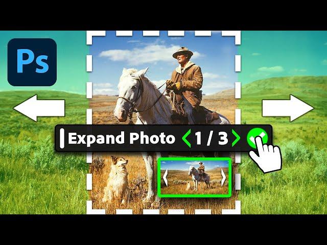 Photoshop CC 2023: How To Expand Photos Using Ai - NEW Generative Fill