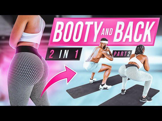 2 in 1 ROUND BOOTY AND BACK FAT Workout (30 Min) | Pt.2