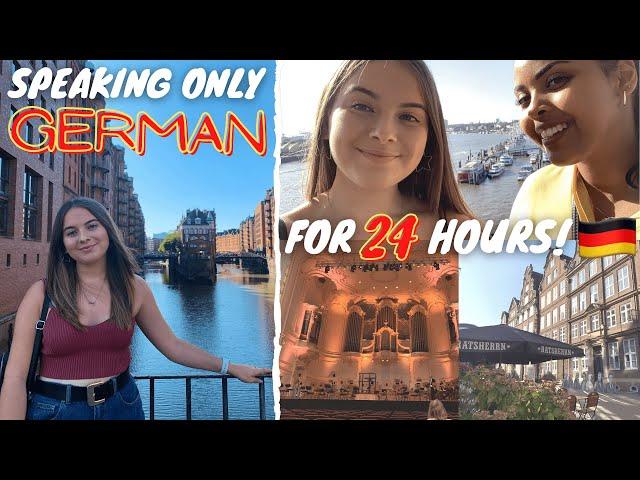 TRAVEL VLOG IN GERMAN (w/ english subs)  24 HOURS IN HAMBURG *this was harder than expected lol*