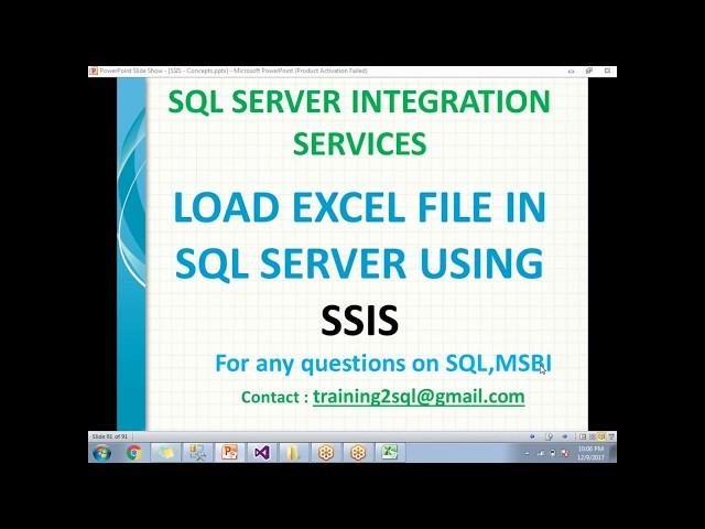 Load Excel File in SQL Server Using SSIS