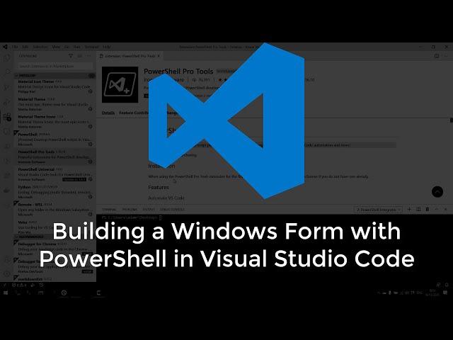 Building Windows Forms in Visual Studio Code with PowerShell