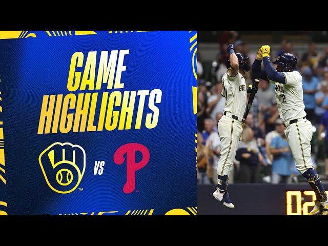 Phillies vs. Brewers Game Highlights (9/18/24) | MLB Highlights