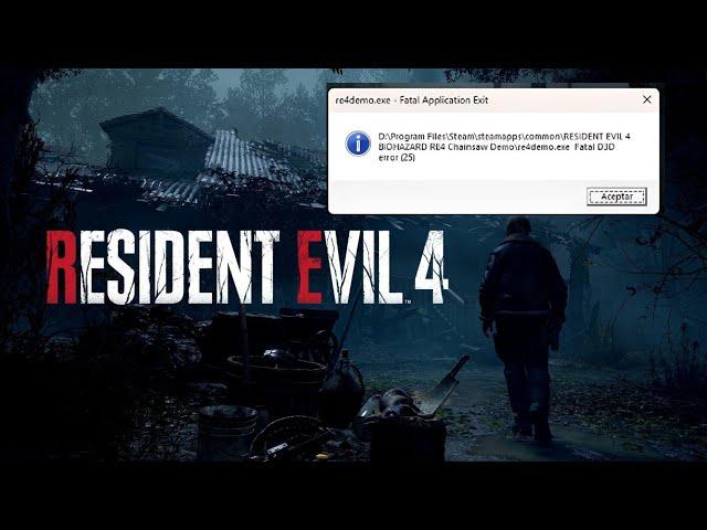 Solucion "fatal D3D error (25)" en Resident Evil 4 demo. En menos de 3 minutos.