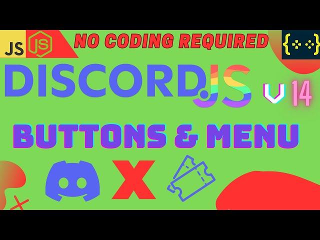 Discord Button and Menu Tickets Bot | discord.js v14 | visa2Code | Latest 2023 | No coding required