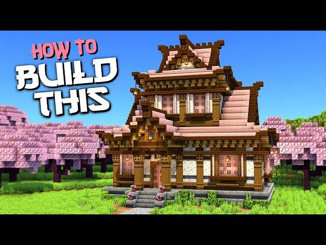 How to Build Cherry Japanese House | Minecraft Tutorial