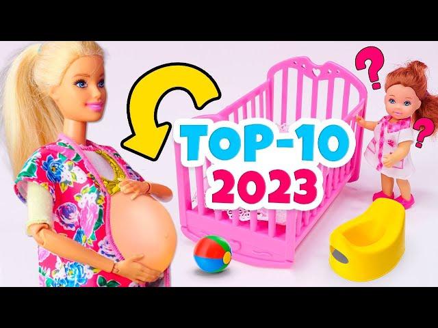 Top 10 dei video con Barbie incinta giocattolo. Storie di mamma Barbie. Video per bambini