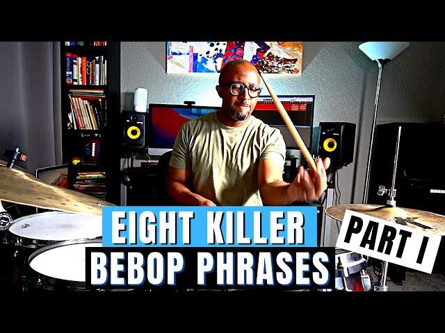 8 KILLER BEBOP DRUM PHRASES FOR SOLOING | Jazz Drummer Q-Tip of the Week