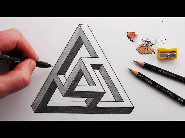 How to Draw the Impossible Triangle Double: Narrated Step by Step