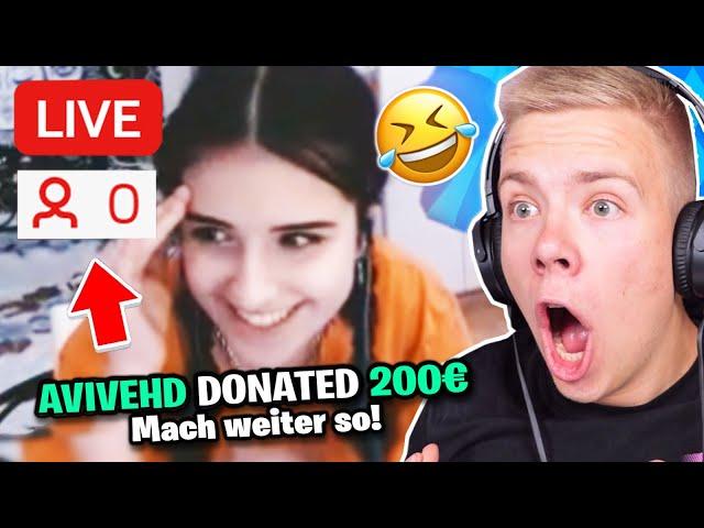 Fortnite Streamer mit 0 Zuschauern Geld spenden!