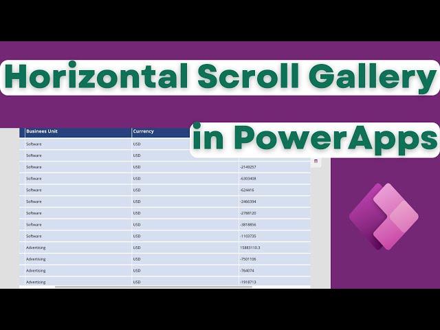 How to Create a Horizontal Scrollable Gallery in Power Apps | Scrollable Gallery in Canvas Apps