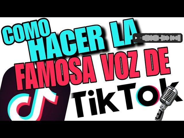 como poner la voz de TIK TOK en mis videos 2024 Como hacer la VOZ de TikTok/ CONVERTIR TEXTO A VOZ