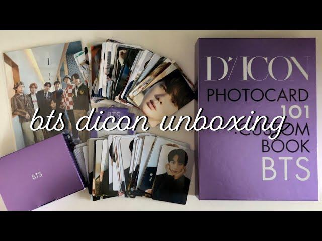  bts dicon 101 photocard binder unboxing