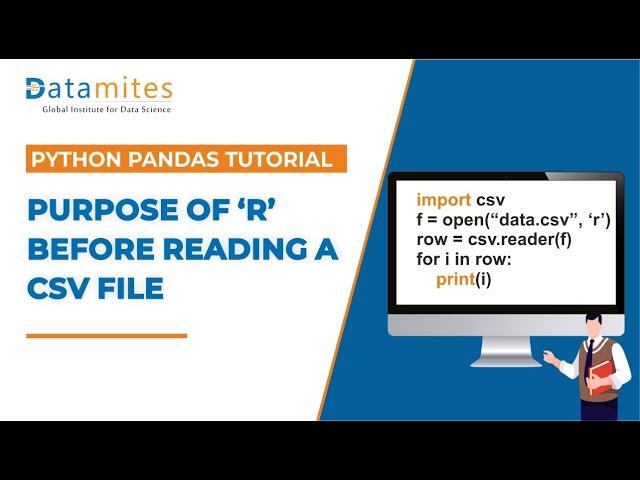 Purpose of r while reading a csv file | Python Pandas Tutorial