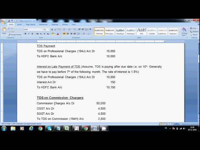 TDS basics for beginners | TDS journal entries | Interest on late payment of TDS